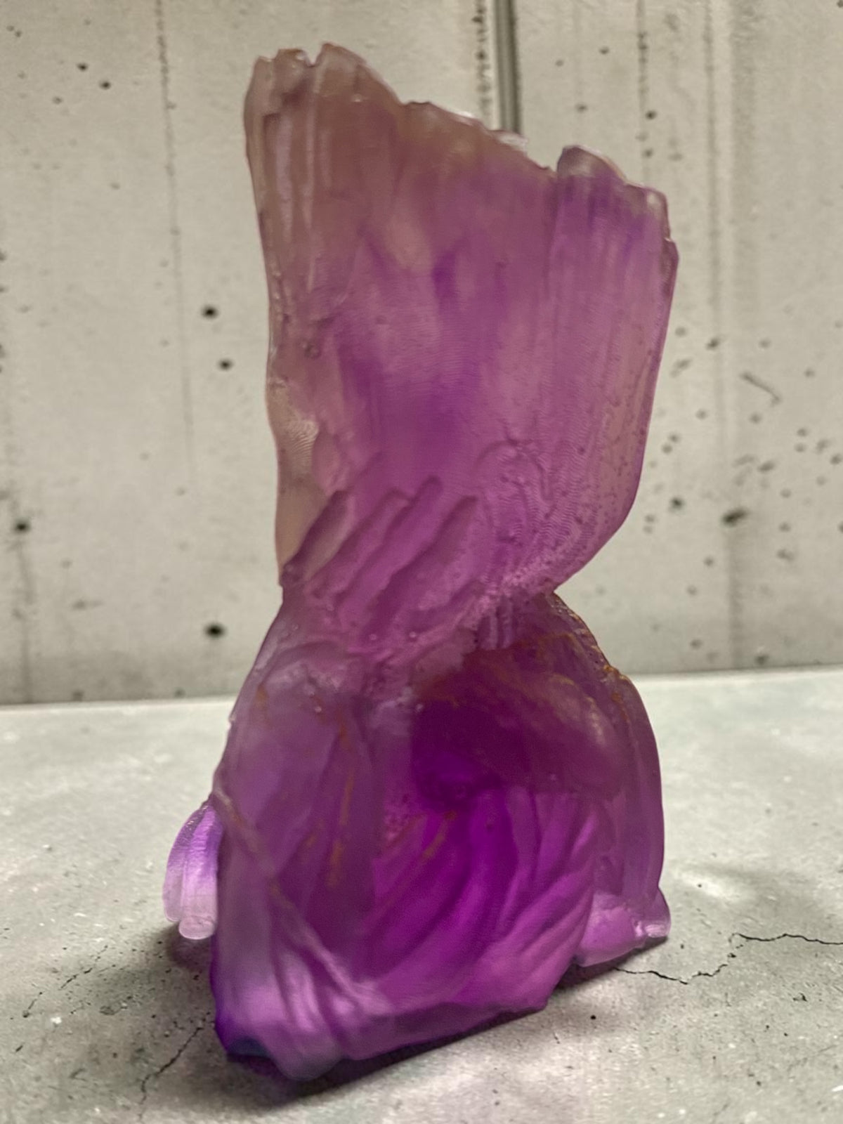 Groot Violet Lumineux Pailleté Or