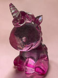 Licorne Rose Pailletée Argent