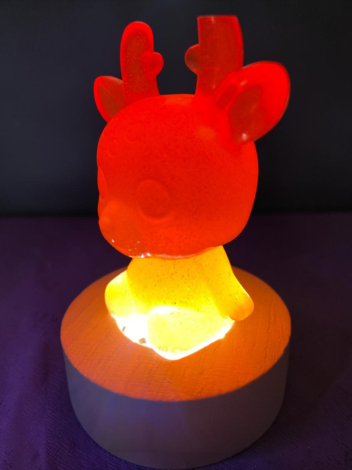 Renne Orange Pailleté Argent