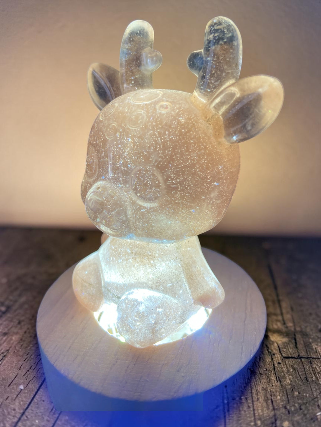 Renne Rose Pailleté Argent