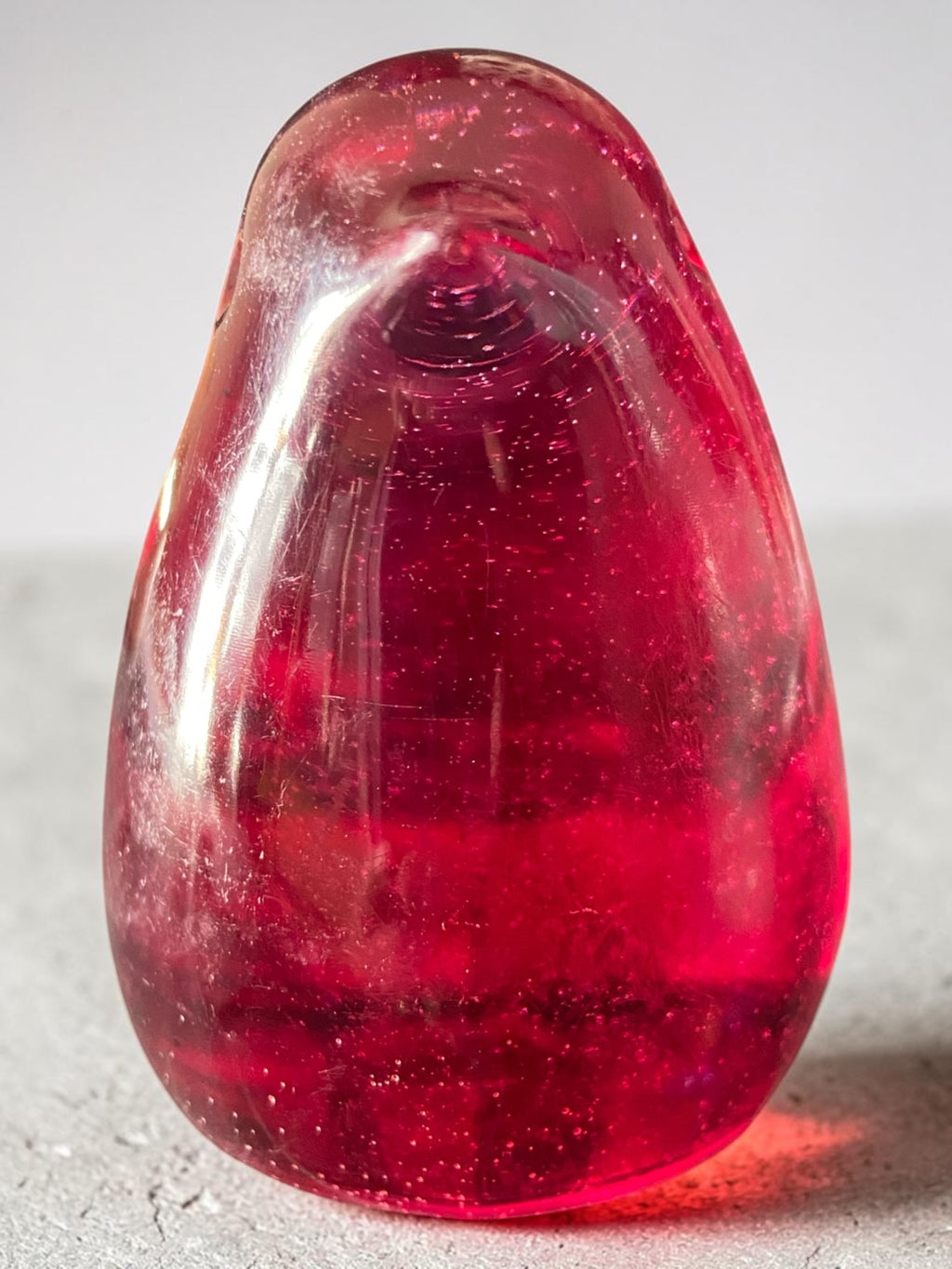 Oiseau Rouge Pailleté Argent