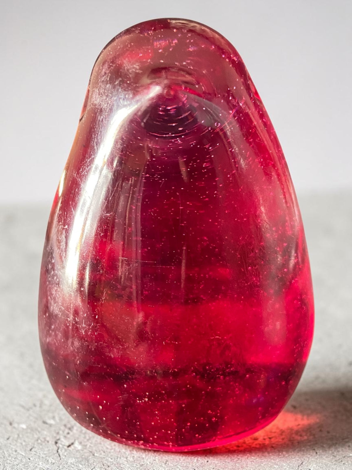Oiseau Rouge Pailleté Argent