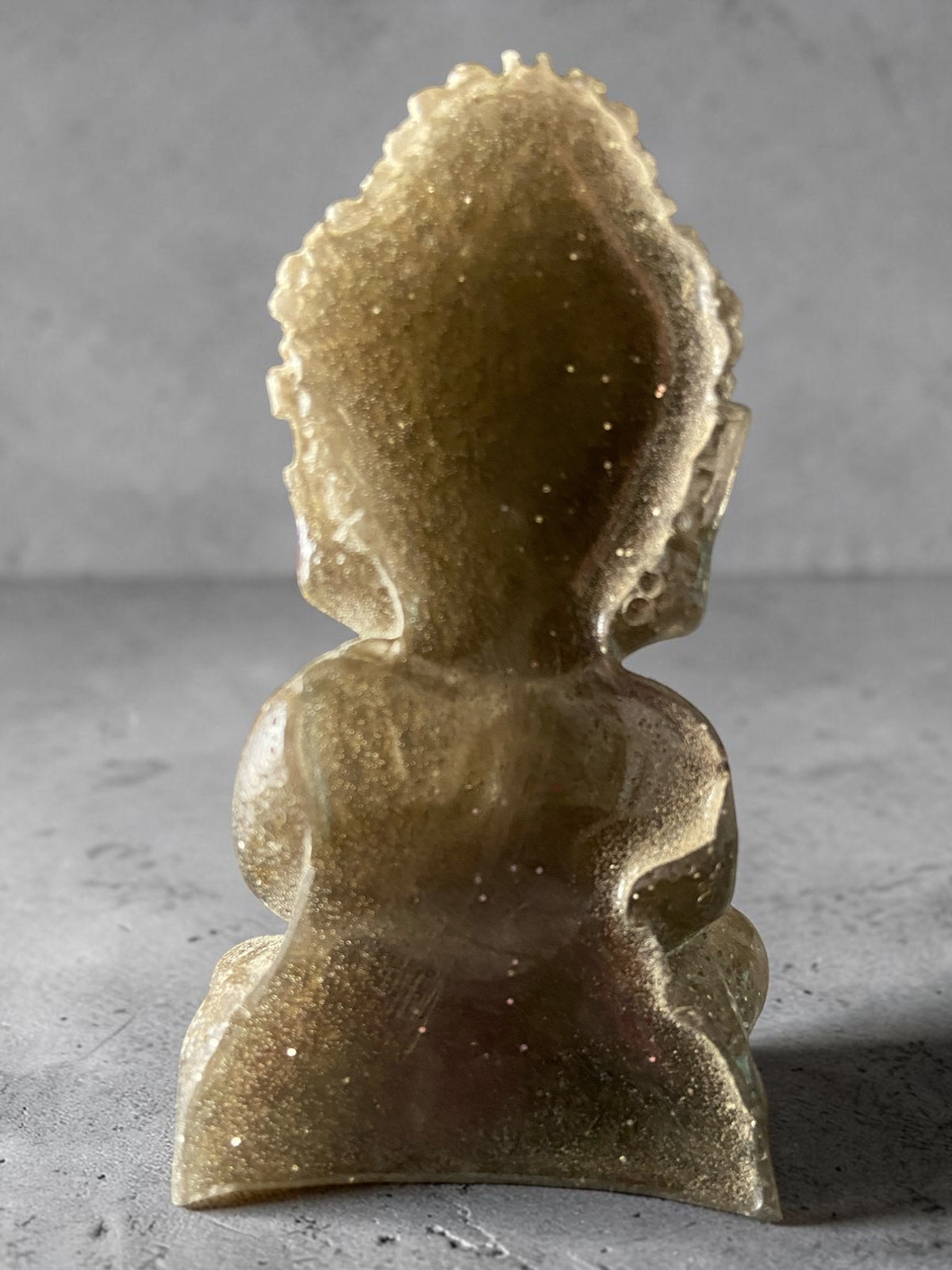 Bouddha Noir Pailleté Argent