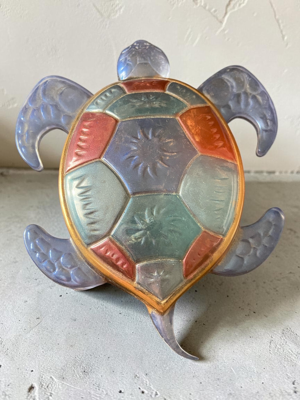 Grande Tortue Bleue et Marron