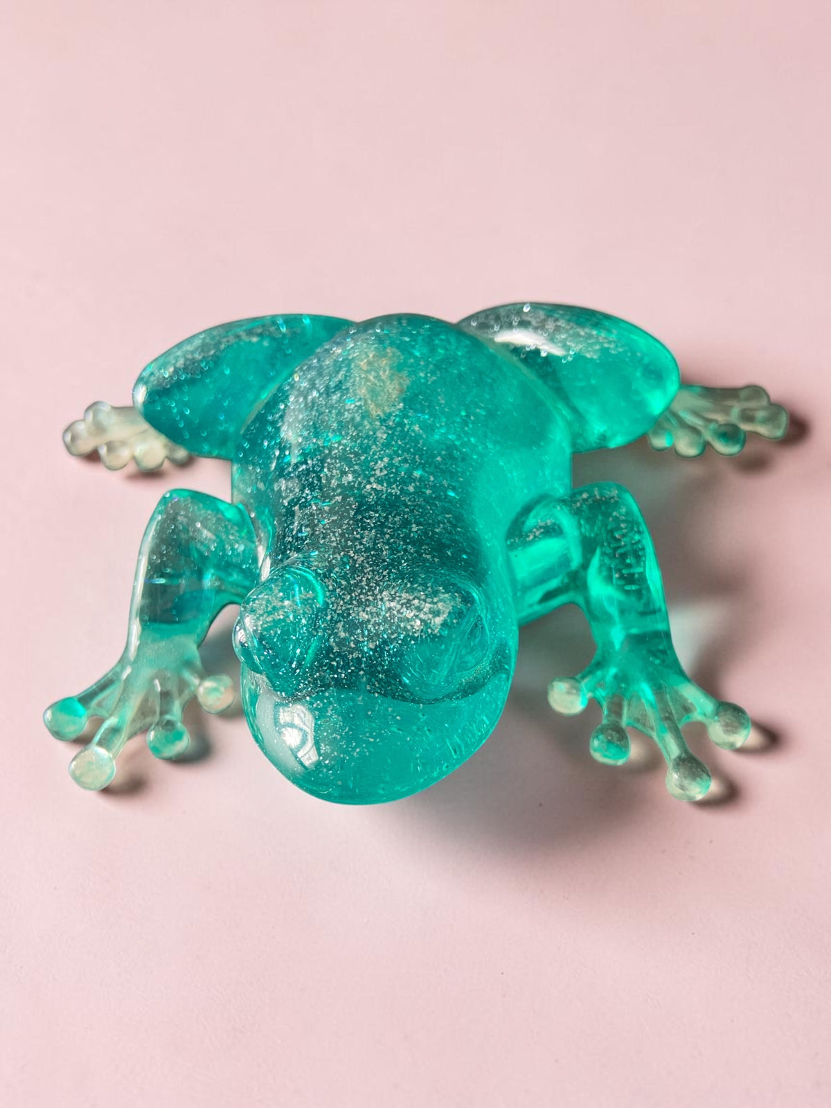 Grenouille Verte pailletée Argent