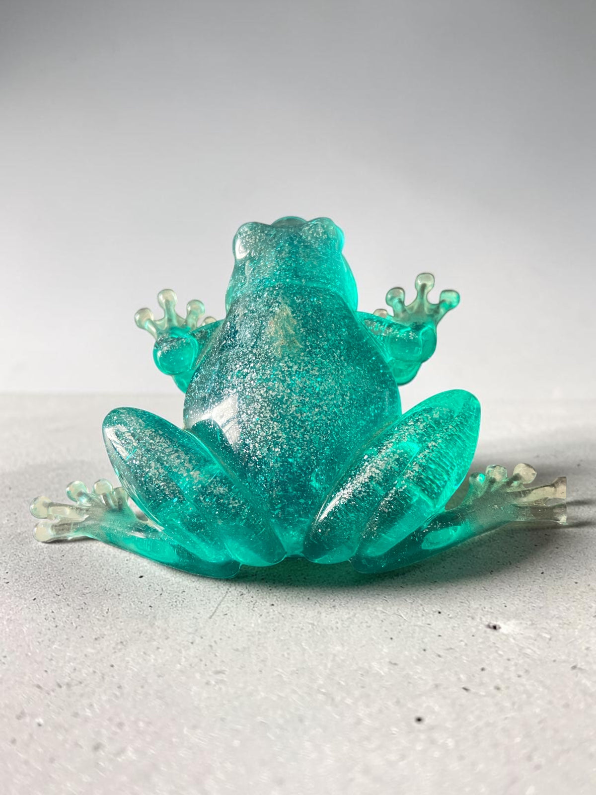 Grenouille Verte pailletée Argent